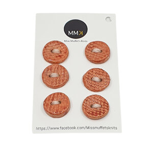 Ceramic Buttons - Set of 6 Round 1.5cm