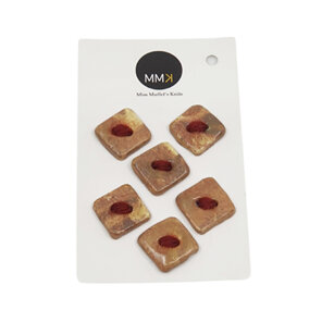 Ceramic Buttons - Set of 6 Diamond 1.5cm