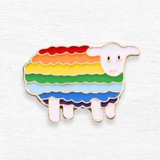 Rainbow Sheep Enamel Pin