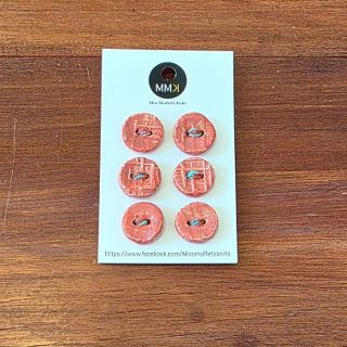 Ceramic Buttons - Set of 6 Round 1.5cm