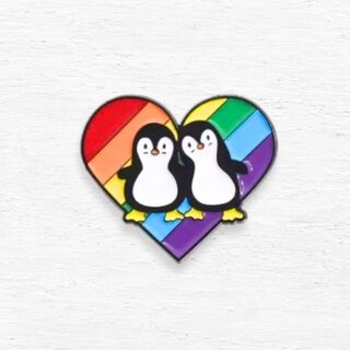 Rainbow Penguins Enamel Pin
