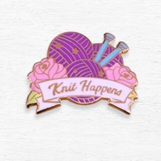 Knit Happens Enamel Pin