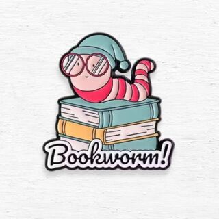 Bookworm Enamel Pin