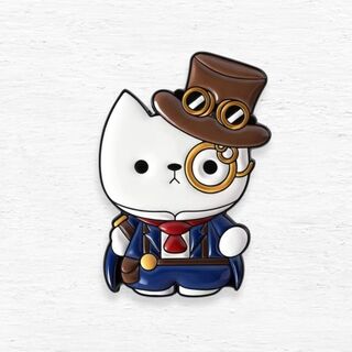 Steampunk Cat Enamel Pin