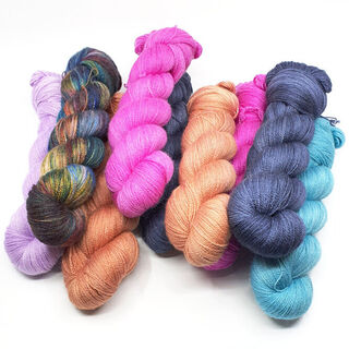 Aura Laceweight 2ply Bluefaced Leicester/Silk - Purple Sprouting